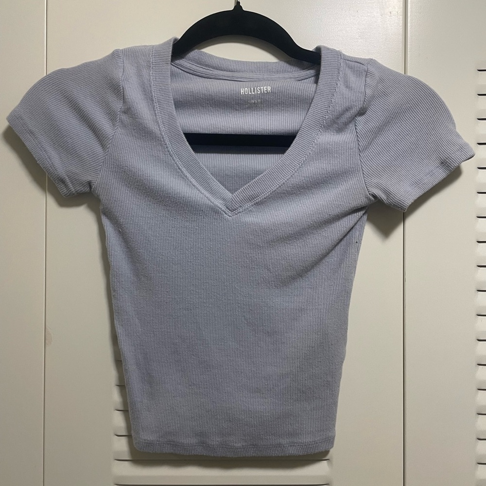 Hollister Blue Fitted Short Sleeve T-Shirt